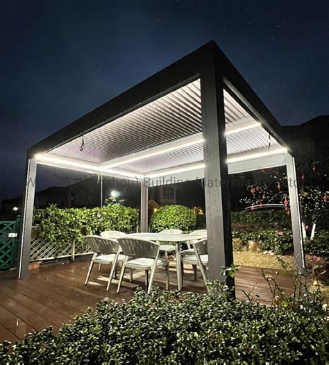 New Product Louvered Pergola Motorized Aluminium Custom Outdoor Modern