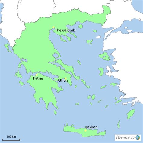 StepMap Griechenland Landkarte für Griechenland