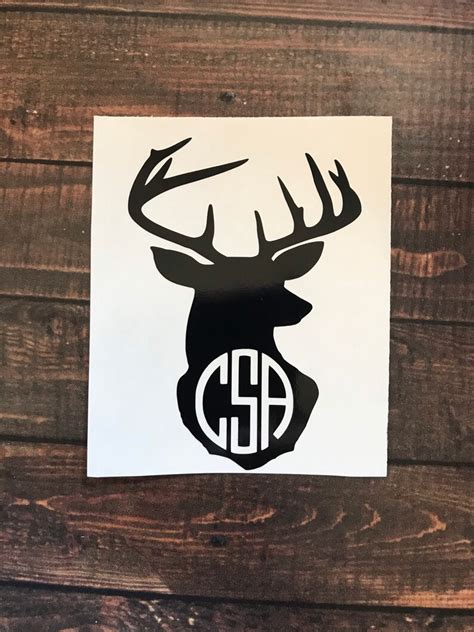 Yeti Tumbler Deer Head Decal Yeti Rambler Deer Yeti Decal Etsy