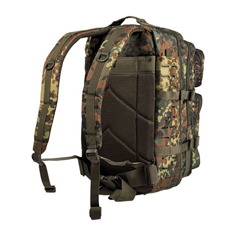 Mochila Mil Tec US Assault 36 Litros Flecktarn Laser Cut Shoke