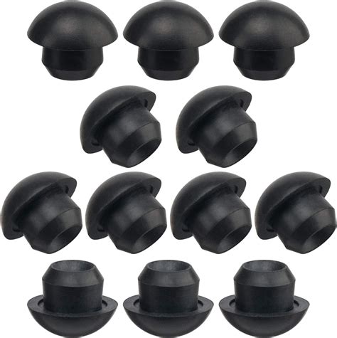 Ancirs 12 Pack 8mm Floor Jack Plugs Black Rubber Hydraulic