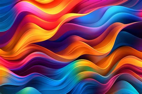 Colorful waves on a background of colors | Premium AI-generated image