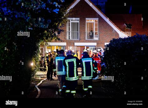 Wardenburg Deutschland 25 September 2022 Zahlreiche Feuerwehrleute