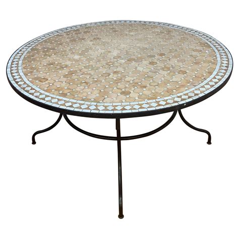 Vintage Moroccan Mosaic Tile Indooroutdoor Dining Table For Sale At