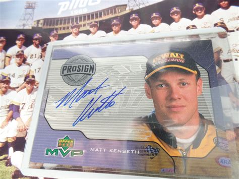 MATT KENSETH Signed 2000 Upper Deck MVP ProSign Autographed Auto EBay