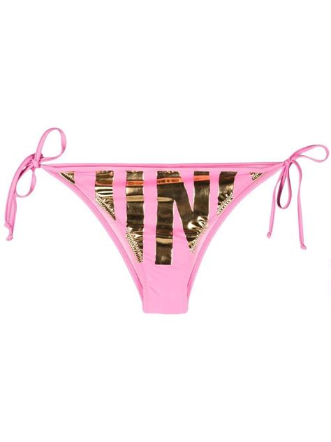 Moschino Maxi Logo Bikini Bottoms Editorialist