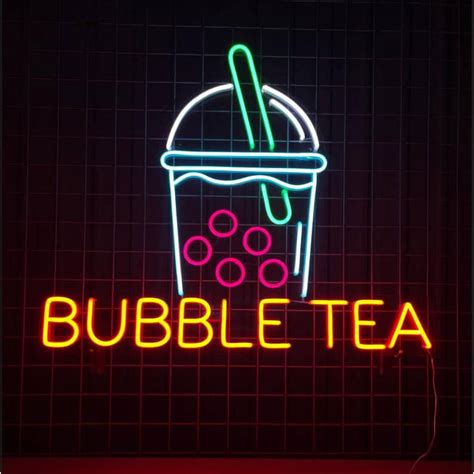 Handmadetneonsign Bubble Tea Neon Sign Boba Tea Neon Sign Wall Decor