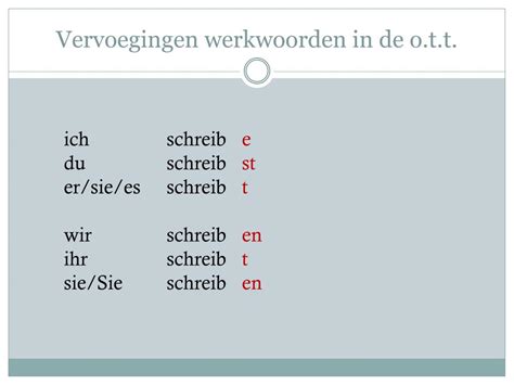 PPT Vervoegingen Van De Duitse Werkwoorden PowerPoint Presentation