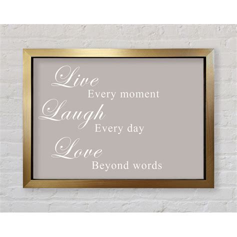 Bright Star Love Quote Live Laugh Love Beige Einzelner Bilderrahmen