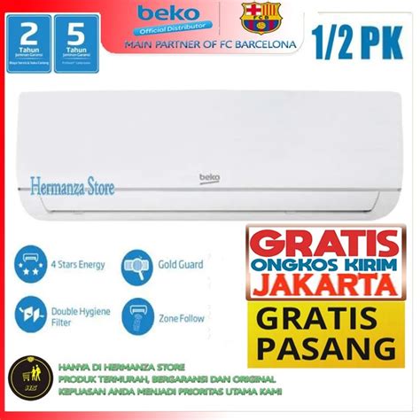 Jual AC Air Conditioner Beko 1 2 PK BSFSA 050 051 BSFSA050 051