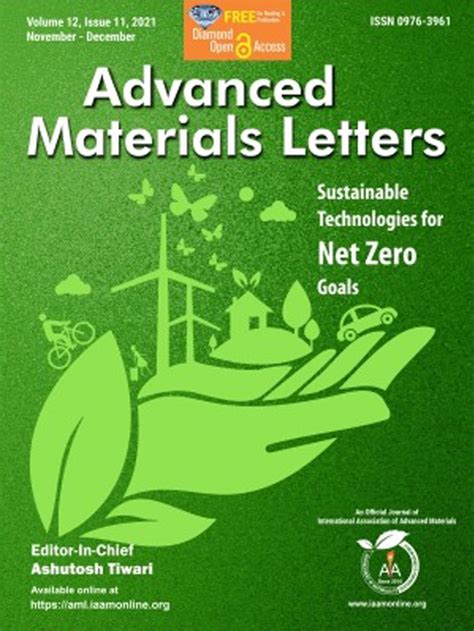 Advanced Materials Letters | International Open Access Scientific Journal