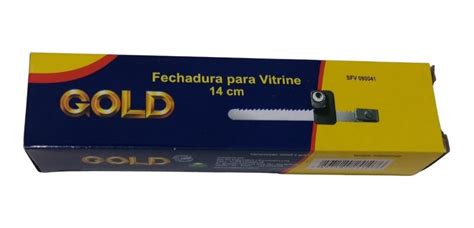 Fechadura Vitrine Vidro Freezer Trava Jacar Robusta Gold