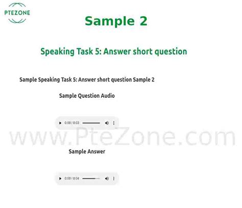 PTE Answer Short Question Sample 2