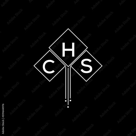 CHS letter logo design with white background in illustrator, CHS vector ...