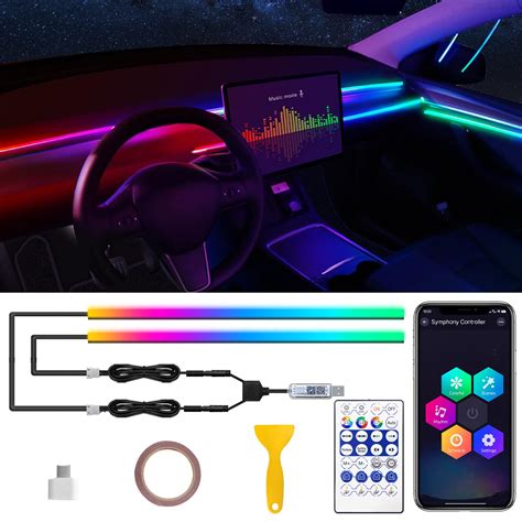 Amazon Tesla Model Y S X Dreamcolor Acrylic Interior Car Led