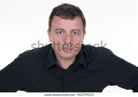 Portrait Serious Man Face Over White Stock Photo 410799253 | Shutterstock