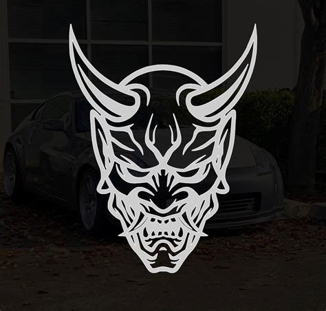 Jdm Oni Mask Decal Vinyl Decal Sticker Jdm Car Decal Etsy