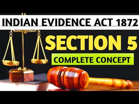 SECTION 5 Of Evidence Act Evidence May Be Given Of Fact In Issue