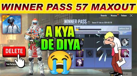 Pubg Lite New Winner Pass Season 57 50 Rewards Max Out Season 57