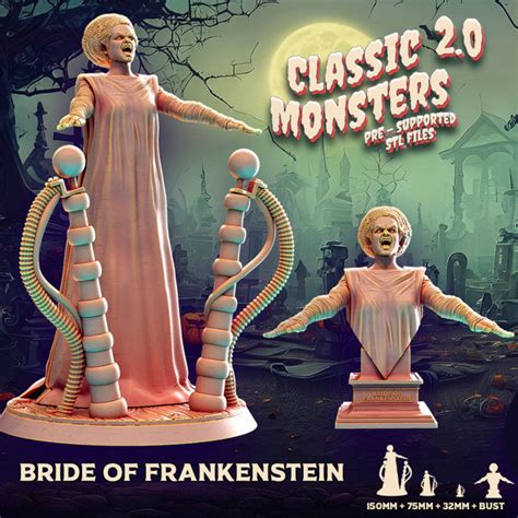 Bride of Frankenstein Classic Monster Collection Heroes and Beasts - Etsy