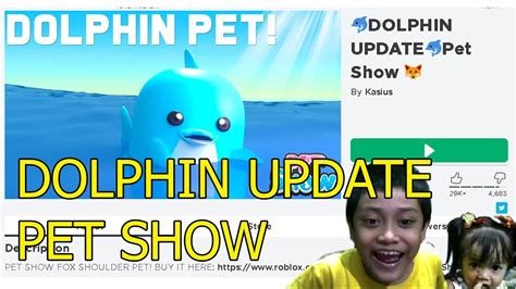 Roblox Review Dolphin Update Pet Show Youtube