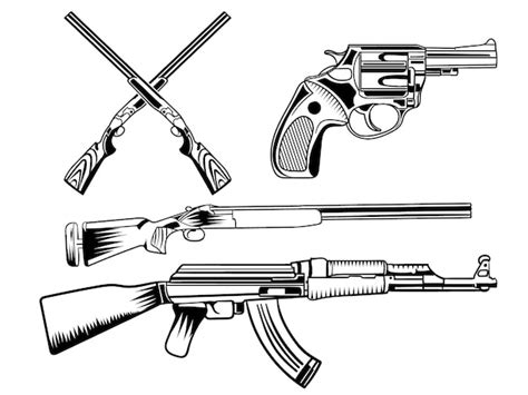 Arma De Fuego Vector Premium