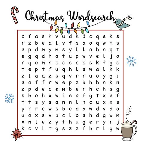 Christmas Printable Word Searches For Adults Word Search Maker