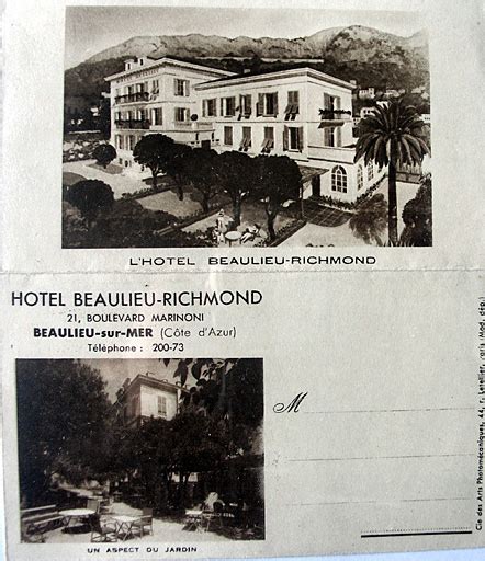 H Tel De Voyageurs Dit H Tel Beaulieu Puis H Tel Beaulieu Richemond