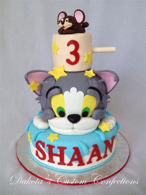 Tom and Jerry Birthday Cake - Cake by Dakota's Custom - CakesDecor