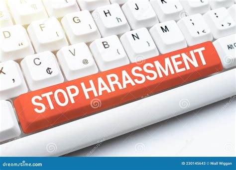 Inspiration Showing Sign Stop Harassment Business Showcase Prevent The