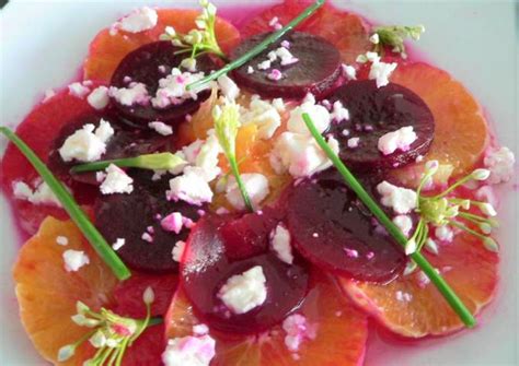 Betteraves oranges et féta en salade de Maggy Malibert Cookpad