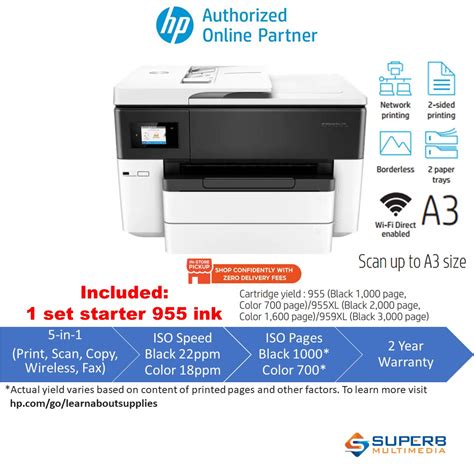 HP OfficeJet Pro 7740 Or 9730 Wide Format All In One Printer T G E