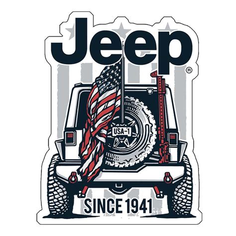 Jeep Usa 1 Sticker Jedco