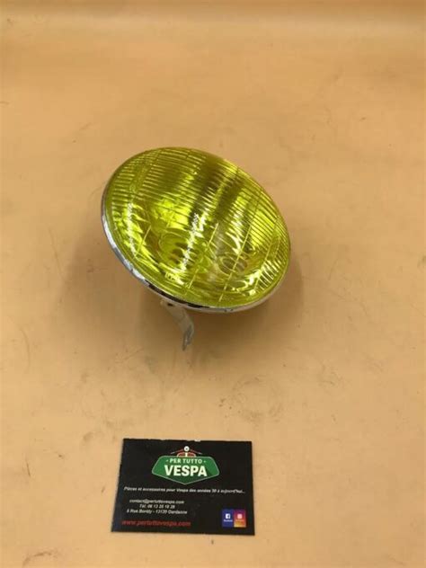 Phare Avec Optique Jaune Pour Vespa Px Livr Avec Porte Ampoules Ba