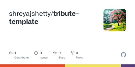 GitHub - shreyajshetty/tribute-template