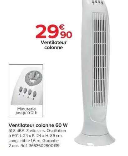 Promo Ventilateur Colonne W Chez Castorama Icatalogue Fr