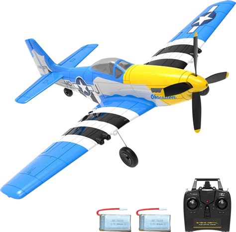 VOLANTEXRC RC Plane 4 CH RC Airplane Ready To Fly P51 Mustang WWII