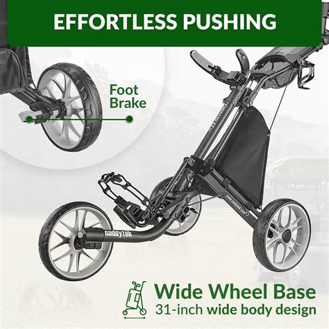 Caddytek 3 Wheel Golf Push Cart Review Golf Chippy