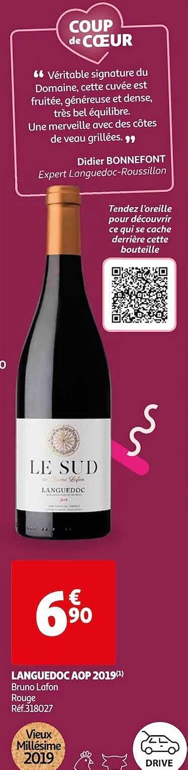 Promo Languedoc Aop Bruno Lafon Rouge Chez Auchan Icatalogue Fr