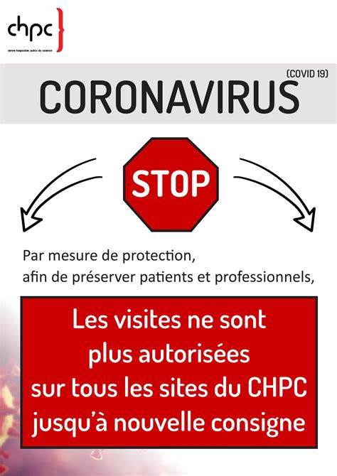 Chpc Actualit Coronavirus Visites Suspendues Sur Tous Les Sites