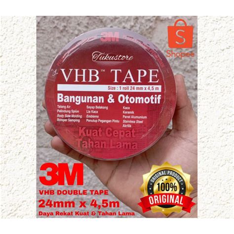 Jual DOUBLE TAPE 3M VHB Tape Automotive Size 24mm X 4 5m Super Lengket