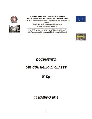 Compilabile Online Liceocagnazzi Documento Del Consiglio Di Classe