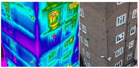 Thermal Imaging Used To Identify Heat Loss Of Residential Building