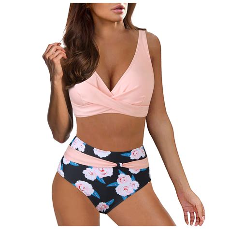 Hessimy Women High Waisted Bikini Sexy Push Up Two Piece Swimsuits