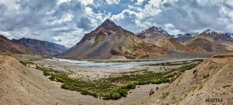 Spiti Valley And River In Himalayas Stock Photo Crushpixel