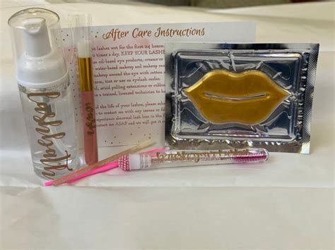 10 Lash Extension Aftercare Kits Package Of 10 Customize Etsy