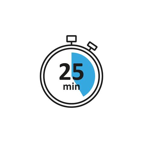 Premium Vector Clock Icon Vector Illustration Timer Sign 25 Min On