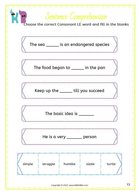 Free Printable Consonant Le Syllable Words Chutes And Ladder Game Worksheets Library