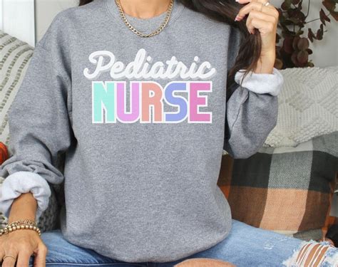 Pediatric Nurse Sweatshirt Nurse Sweatshirt Pediatric ICU Gift For