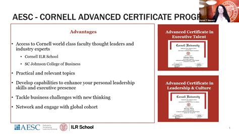 Information Session AESC Cornell Advanced Certificates YouTube